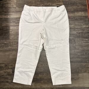 Lane Bryant Women's Pants Size 28 White The Lena Moderately Curvy Fit NWT
